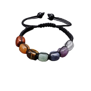 สร้อยข้อมือคริสตัลทอยืดหยุ่น8มม. สไตล์โบฮีเมียนพร้อมหินธรรมชาติดีไซน์ใช้ได้ทั้งชายและหญิง - Product Image 1