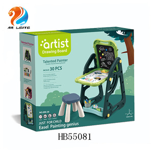 Papan Menggambar Magnetik <span class=keywords><strong>2</strong></span> Sisi, Mainan Melukis Magnetik dengan Meja dan Kursi Dapat Disesuaikan - Product Image 6