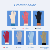 Gants d'hiver longs et chauds en tricot épais et pelucheux, compatibles écran tactile, à cinq doigts, pour couple, accessoires de mode pour étudiants