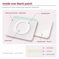 Patch en tissu non tissé avec tampon de coton, doux, respirant, patch vierge pour points d'acupuncture, patch de plâtre vide pour le nombril