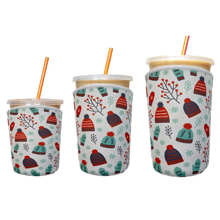 China Supplier Custom Size 32 Oz Neoprene Coffee Cup Carry Bag Keep Drinks Cold Iced Coffee Cooler Sleeves