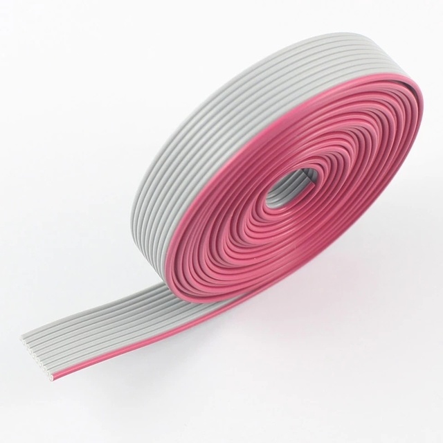 1.0mm Pitch 10 Pin 10 Wires Grey 28 AWG 300V IDC Flat Ribbon Cable