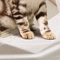 Kotoran Kucing & Aksesori Semi-tertutup PP Berlian Kotoran Kucing dengan Sendok Tempat Sampah Kucing Besar