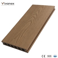 Tarima Moderna de WPC con Superficie con Aspecto de Madera, Impermeable y Resistente al Fuego para Proyectos de Paisajismo y Jardinería