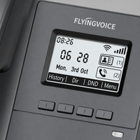 Téléphone IP Wi-Fi Flyingvoice P10W, Wi-Fi double bande 2,4G/5G, 2 comptes SIP, 2 ports 10/100M, écran LCD rétroéclairé 2,3 pouces, 2000 contacts, Linux