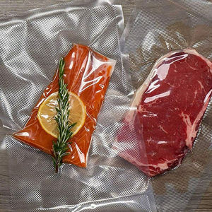 Sacchetti per Sottovuoto in Plastica Goffrata per Alimenti, Rotolo per Conservazione Sottovuoto di Salsicce, Carne e Frutti di Mare - Product Image 5