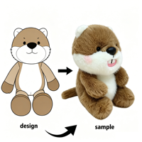 Mini Peluches Personnalisées Chat Chien Hamster, Animaux en Peluche Doux, Poupées en Sachet de Coton PP, Design Brodé, Anti-Stress, Cadeau pour Enfants