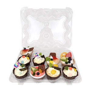 Hộp Đựng Bánh Cupcake 12 Khoang Dùng Một Lần Bao Bì Vỏ Sò Bánh Cupcake Bằng Nhựa Trong Suốt - Product Image 4