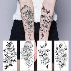 Vente chaude faux autocollant de tatouage temporaire Pathc Design corps et bras transfert d'eau autocollants de tatouage pour femmes filles - Product Image 4