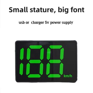 Bán Hot phổ plug-and-play LED <span class=keywords><strong>HUD</strong></span> hiển thị cho tất cả các loại xe chính xác GPS km/MPH tùy chọn màu xanh lá cây ánh sáng Tốc độ hiển thị - Product Image 2