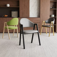 Chaises de salle à manger modernes en cuir pour la maison, le bureau, les chambres, les salons de thé/café, les comptoirs de réception