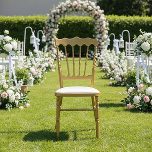 Chaise Napoléon en métal empilable, portable et durable, idéale pour les événements, les fêtes, les banquets, les mariages et la <span class=keywords><strong>location</strong></span> hôtelière - Product Image 2