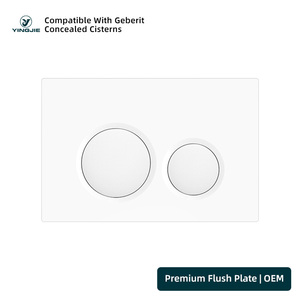 Plaque de chasse d'eau double à 2 boutons en ABS doré pour <span class=keywords><strong>Geberit</strong></span>, pour WC suspendu avec réservoir encastré personnalisé à carreler - Product Image 6