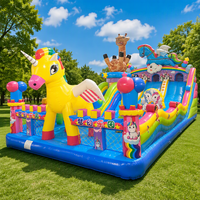 Château gonflable commercial sur le thème de l'espace, combo grande fusée gonflable avec toboggan pour location événementielle