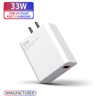 Pengisi Daya Cepat Model Terbaru 33W Colokan US EU dengan Kabel Lipat Retractable QC3.0 - Multi Port USB Pengisi Daya Ponsel Grosir