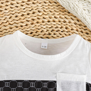 Ensemble de vêtements décontractés pour garçons de 6 <span class=keywords><strong>mois</strong></span> à 2 ans, t-shirt à manches courtes et <span class=keywords><strong>pantalon</strong></span>, vêtements à la mode pour bambins - Product Image 3