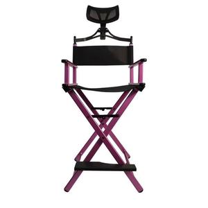 Silla de Maquillaje Profesional Plegable y Portátil de Aluminio de Alta Resistencia con Reposacabezas - Product Image 5