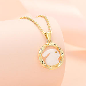 Collar de Conejo Ade para Novia, Colgante de Conejito, Venta al por Mayor de Collares con Cadena para el Año del Conejo - Product Image 5