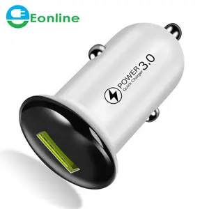Eonline汽车充电器为手机快速充电 3.0 快速充电的iPhone X XR XS MAX E车载USB充电器三星S9 S8 小米