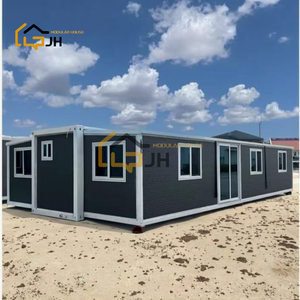 منزل حاويات فولاذي جاهز قابل للتوسيع بجناحين 20 قدم و40 قدم، تصميم عصري لمبنى مكتبي أو ورشة عمل أو منزل متنقل أو غرفة نوم أو فيلا - Product Image 2