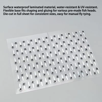 Yeux de poisson holographiques 3D à languettes de 6 mm, 60 pièces, yeux bioniques étanches et résistants aux UV pour la fabrication de mouches, de streamers, de leurres imitation poissons et de leurres DIY