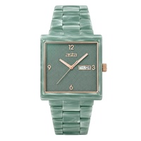 Asta Montre Quartz Femme Acétate Calendrier Cadran Labyrinthe Chinois Bracelet Maillons Luxe Vintage OEM