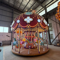 Manège de fête foraine extérieur pour enfants, carrousel 12 places de haute qualité, manège antique pour enfants à vendre