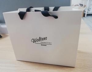 Gift <b>Paper</b> Bags with Your Own logo High End Packaging Jewelry Ring Exquisite Small <b>Paper</b> Gift Bags and Box With Ribbon Handles - Product Image 1
