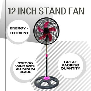 Ventilador pedestal Turbo 12 pulgadas base metalica firme resistente - Product Image 4