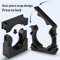 Support de tuyau ondulé en plastique PA avec conception ondulée, pince de fixation pour câble et carte de fixation pour électricien