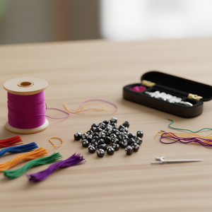 Ilan Abalorios Calavera 8x10mm Nero Con Lettere Bianche 17g - Product Image 3