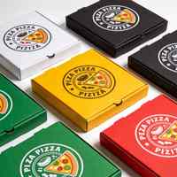 Boîtes à pizza carrées en carton ondulé de 6 à 18 pouces en gros avec logo personnalisé, boîtes rigides pour usage alimentaire