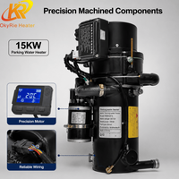Chauffe-eau diesel OkyRie 15KW 12V 24V pour liquide de refroidissement moteur avec télécommande LCD pour camion, camping-car, bateau, chauffage de stationnement