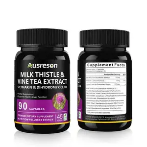 Liver Supplements Milk Thistle Extract 80% Silymarin Tablets Milk Thistle Capsules