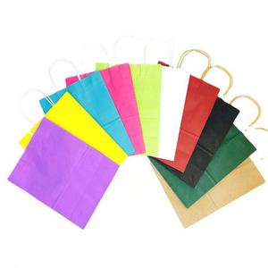 Custom Logo <b>Biodegradable</b> Brown Clothing Gift Shopping <b>Packaging</b> Disposable Kraft Paper Bag With Handle - Product Image 1