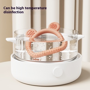 Para <span class=keywords><strong>Amazon</strong></span> Baby, juguete de dentición de silicona de grado alimenticio, palo masticable, antimordidas a mano, producto de silicona para bebés de 6 a 12 <span class=keywords><strong>meses</strong></span> - Product Image 4