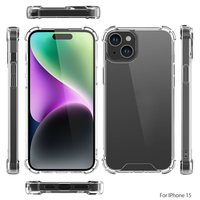 Étui de téléphone portable pour iPhone 15, étui de téléphone portable en TPU PC pour iPhone 15 Pro Max 14 13 12, antichoc