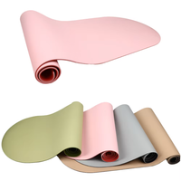 Tapis de yoga en caoutchouc naturel PU de 5mm de forme personnalisée antidérapante pour entraînement physique
