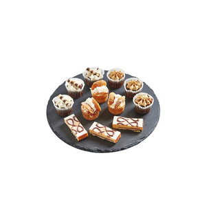 Assiettes en <span class=keywords><strong>ardoise</strong></span> de qualité <span class=keywords><strong>alimentaire</strong></span> en gros, plats ronds noirs, vaisselle en <span class=keywords><strong>ardoise</strong></span>, <span class=keywords><strong>assiette</strong></span> à sushi, planche à fromage ronde, planche à pain noire - Product Image 2