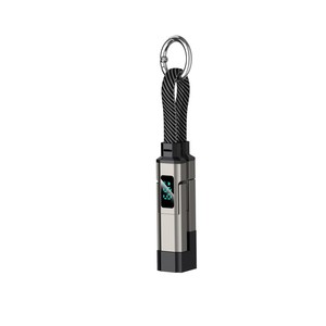 4-in-1 <b>USB</b> type <b>C</b> PD Keychain LED Digital Display Charger Cable 65W 5A Fast Charging Phone Lanyard Data Cable portable line - Product Image 4