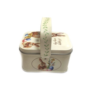 Boîte en métal rectangulaire pour gâteaux, bijoux, cadeaux, biscuits - Product Image 1