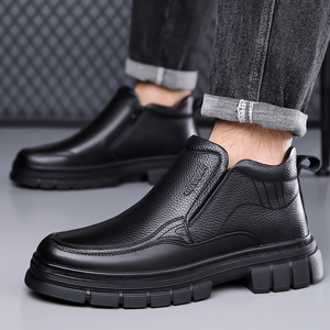 Nouveau haut sans lacet chaussures en cuir pleine fleur hommes meilleure vente de qualité vraie vache bottes formelles 38-44 exportation usine africaine de Guangzhou - Product Image 6