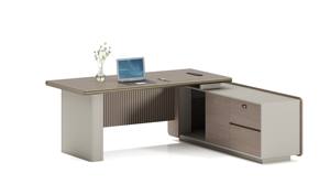 Mueble de oficina contemporáneo moderno CEO hecho de madera y hierro para edificios de oficinas - Product Image 4