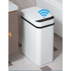 Factory Wholesale Portable Intelligent <b>Automatic</b> Kitchen Waste <b>Bins</b> Charging Dust Exhausting Plastic Smart Garbage Trash Can - Product Image 1