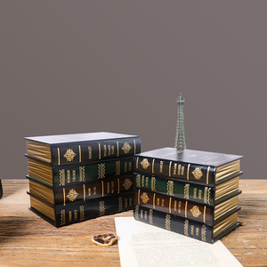 Juego de dos cajas de almacenamiento de libros <span class=keywords><strong>Deco</strong></span> de lujo, librería hueca de tamaño Vintage con vitrina decorativa para ocasiones de Bautismo - Product Image 6