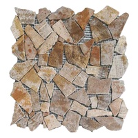 Carrelages de sol en pierre libre pour intérieur et extérieur d'hôtel Pierre concassée Cailloux gris cendré Mosaïque en pierre de marbre brun Carrelage mosaïque en gravier