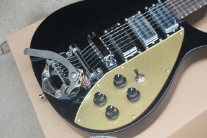 Chitarra Elettrica Nera Flyoung Factory a 6 Corde, Lunghezza Scala 527mm - Product Image 3