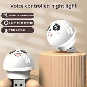 Portable USB <b>Plug</b> LED Night <b>Light</b> Kids Bedroom Smart Eye Care Bedside Lamp with Voice Control & 5V Input Voltage Music <b>Lights</b> - Product Image 3