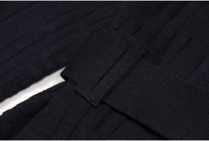 Di alta qualità moda donna nuova cintura Vintage fibbia oro bavero sottile doppio petto lavorato a maglia abito maglione - Product Image 6