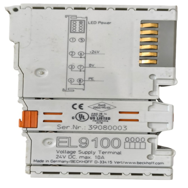 Plc El 9100 24vdc Power Terminal 10a El9100 for Warranty Product